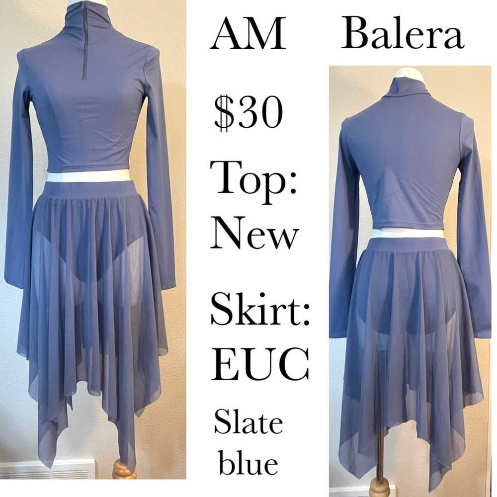 Balera Slate Blue AM Top and Skirt